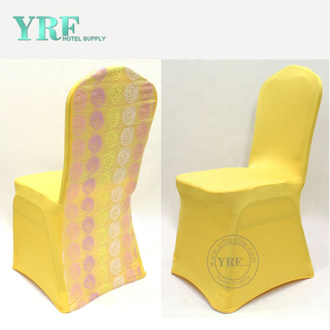 YRF Universal Cheap Or Chaise de mariage jaune Covers
