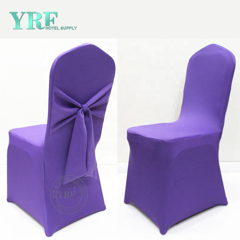 Housse de chaise de mariage YRF Housse de chaise jupe violette