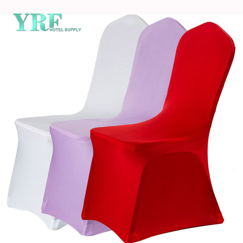 La chaise de salle à manger de protecteur de spandex extensible couvre le polyester blanc épais pour le banquet de noce