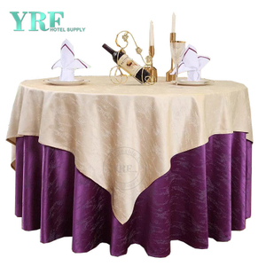 Nappes rondes YRF 120" sans rides lavables en polyester violet de pouce pour le dîner