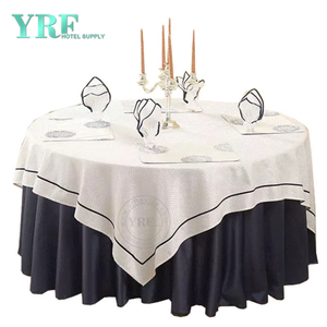 YRF Table Cover Hotel Birthday 90" Bleu Marine Polyester Rond