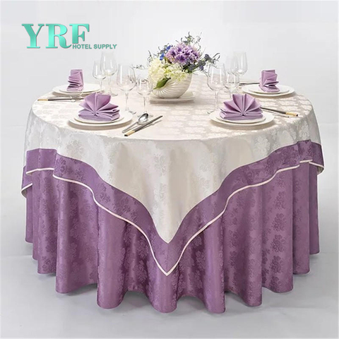 YRF Factory Sale 5 Star Hotel Round Table Cloth Violet Plaine Teint