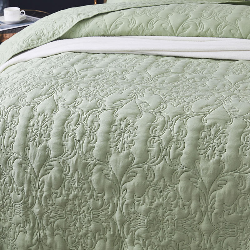 Couvre-lit de couverture d'hôtel fabriqué en Chine taille jumelle vert clair pour toutes les saisons