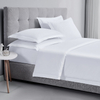 Coton Polyester Feuilles 1000Thread Count Hotel Twin Blanc