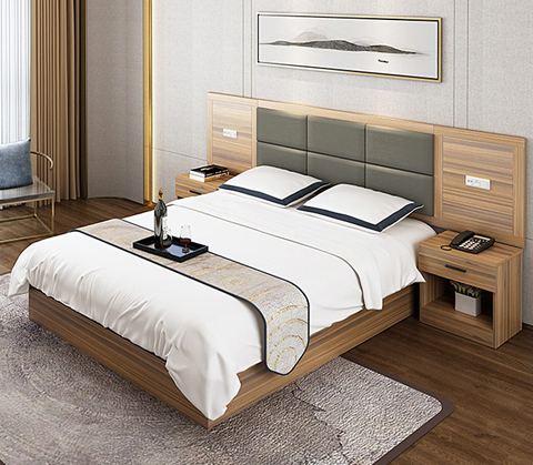 Ensemble de chambre à coucher de conceptions modernes de lit d'hôtel à vendre