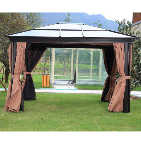 Pavillon de patio de protection contre les UV de cadre en aluminium de meubles d'extérieur de qualité supérieure