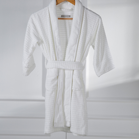 Commerce de gros de coton égyptien couleur blanche gaufre nouveau design robes de coton de l'hôtel