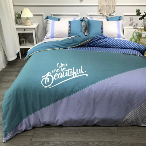 Tissu de coton de literie en gros confortable pour l'ensemble de drap de lit double