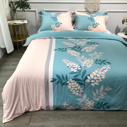 Tissu balayé par coton luxueux d'ensemble de literie confortable pour le lit simple